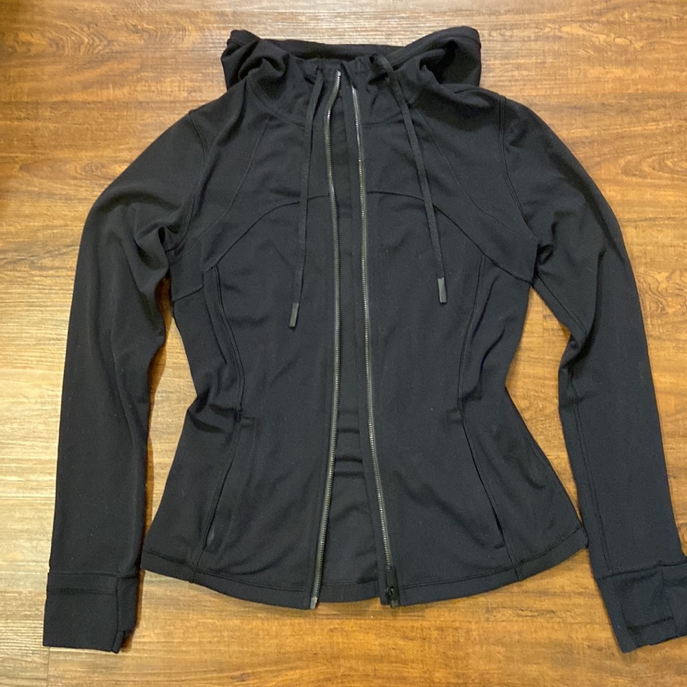 Lululemon black workout jacket.